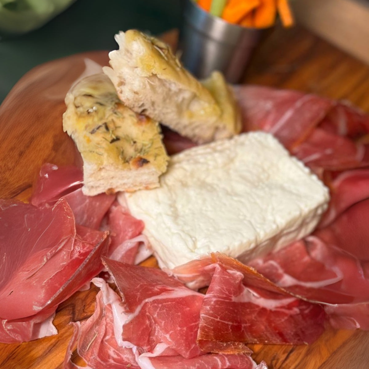 La focaccia stracchino e prosciutto